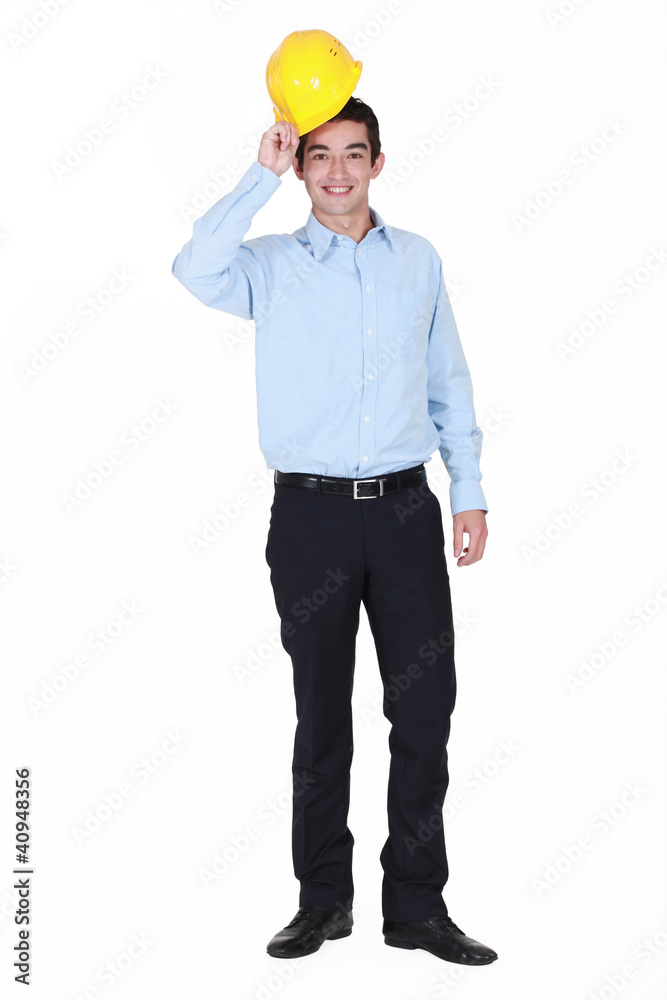 full-length portrait of junior foreman all smiles full-length portrait of junior foreman all smiles