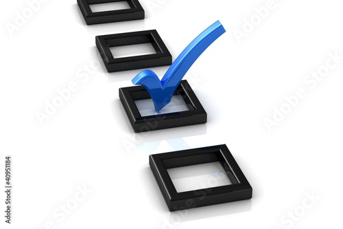 Check Mark. White background