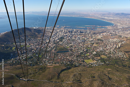 Cape Town seen from Table Mountain cable car