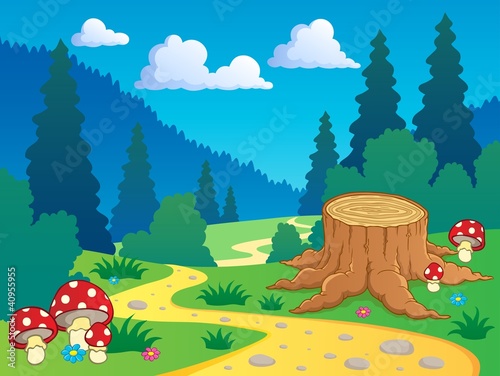 Cartoon forest landscape 7