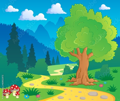 Cartoon forest landscape 8