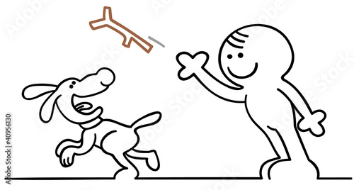 figur hund apportiert