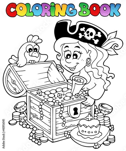 Coloring book with pirate theme 5