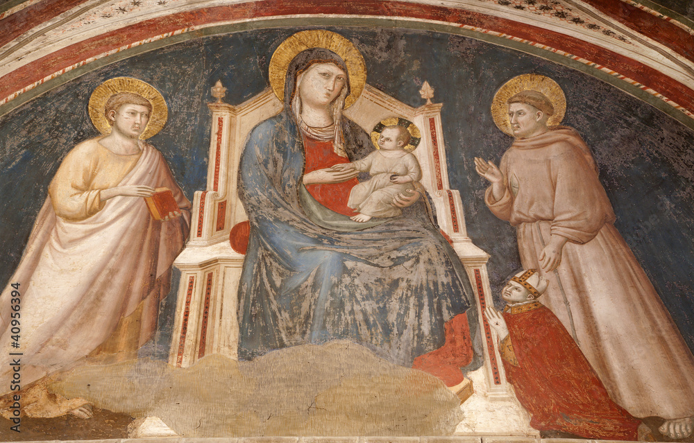 Rome - holy Mary and monks - Santa Maria Aracoeli
