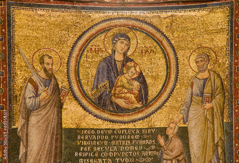 Obraz premium Rome - holy Mary and apostle - Santa Maria in Trastevere