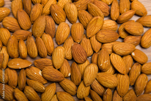 Almonds composition closeup