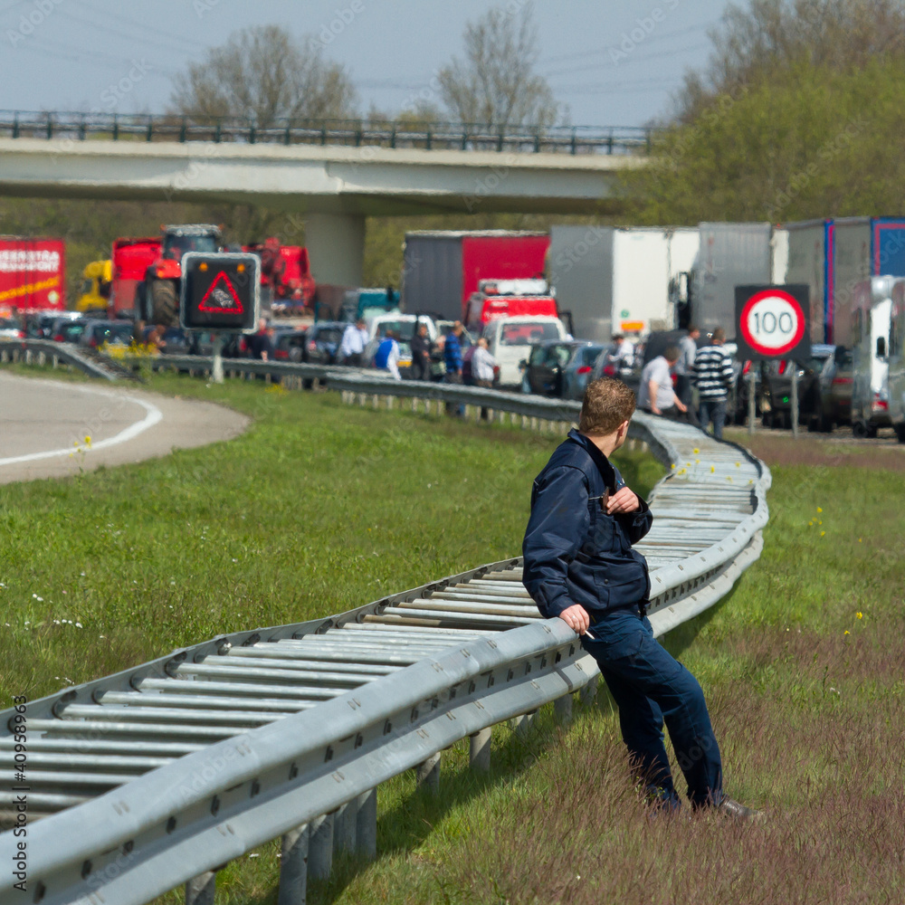 Traffic jam in Holland Traffic jam in Holland