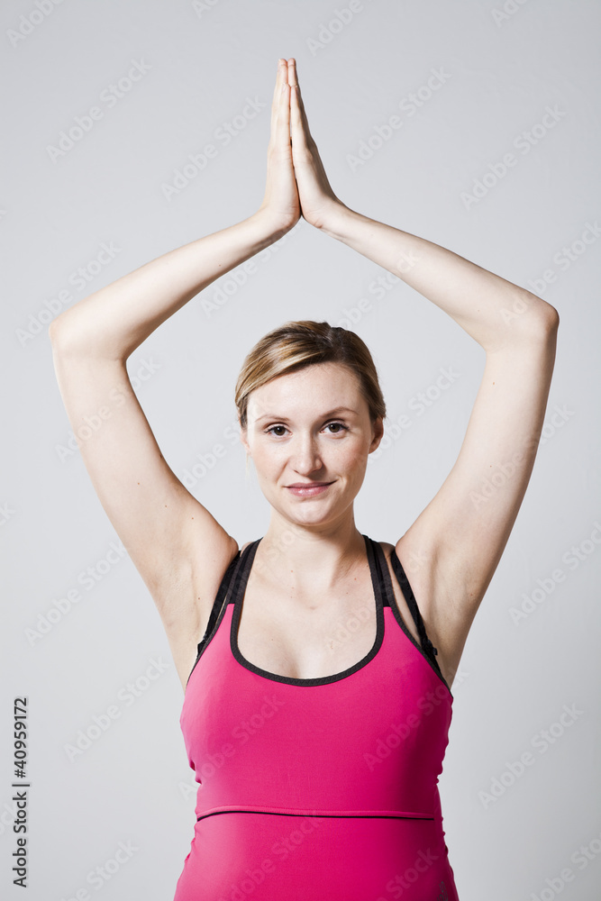 Pregnant woman meditating Pregnant woman meditating