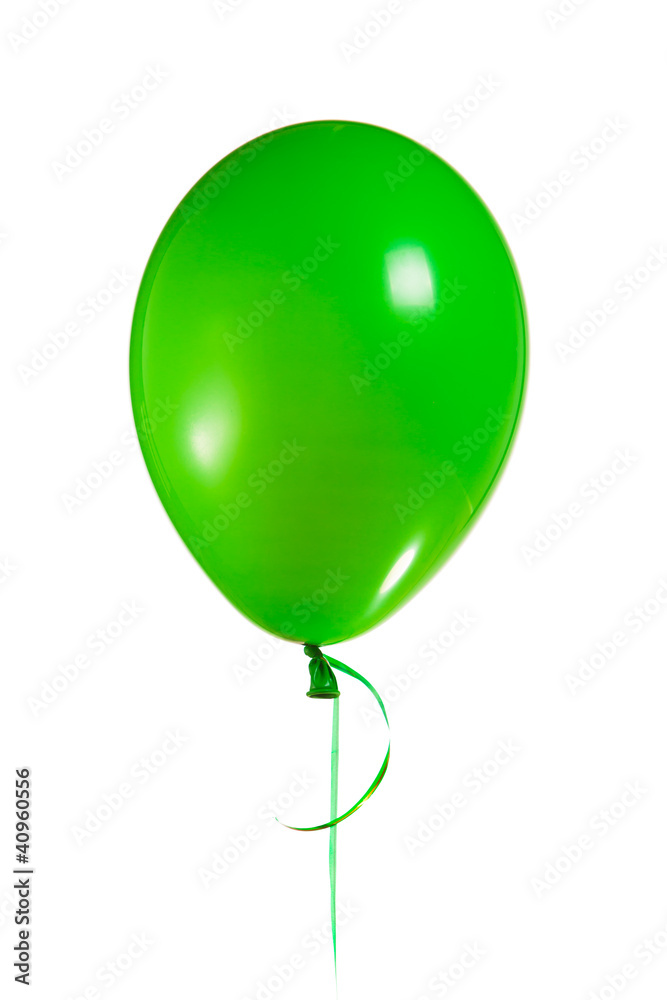 green balloon isolated on white green balloon isolated on white