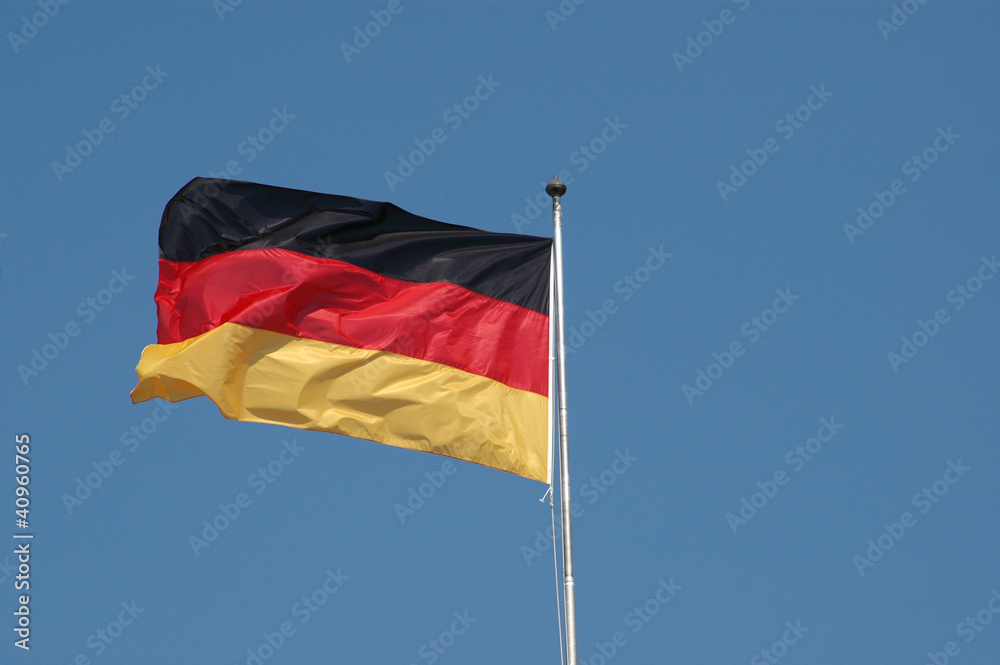 Flagge, Fahne, Deutschland, Schwarz, Rot, Gold Flagge, Fahne, Deutschland, Schwarz, Rot, Gold