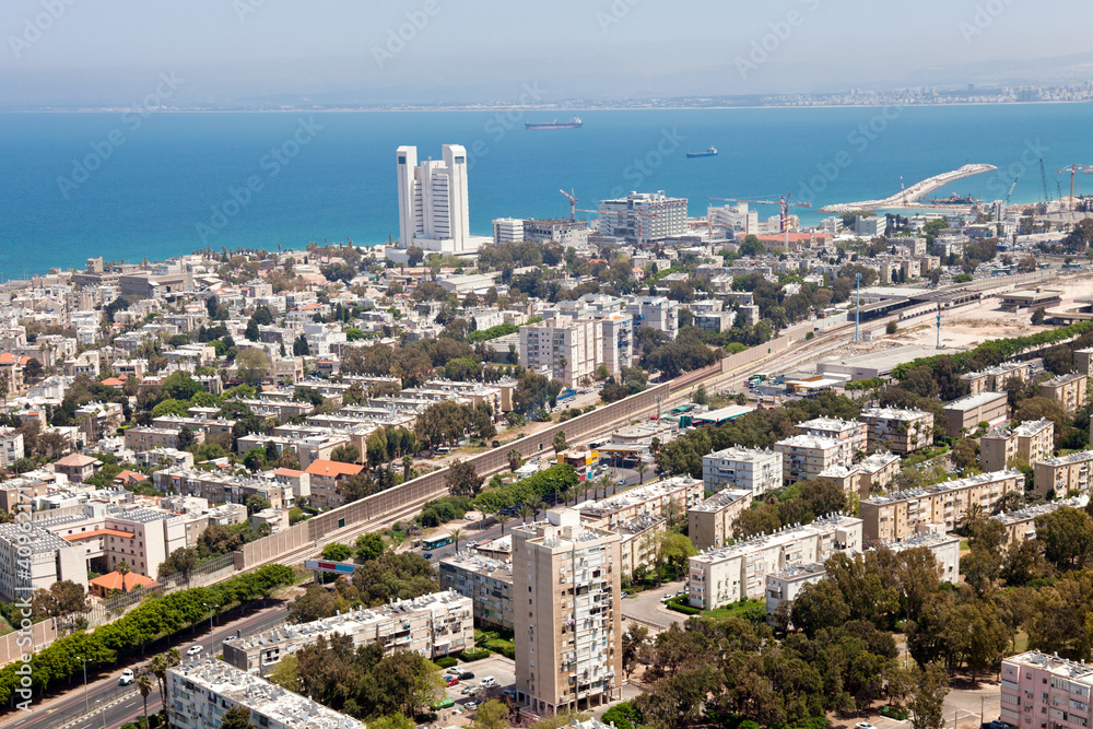 Haifa town, Israel - aerial view