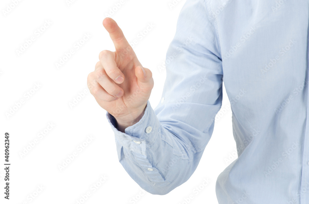 hand touching screen hand touching screen