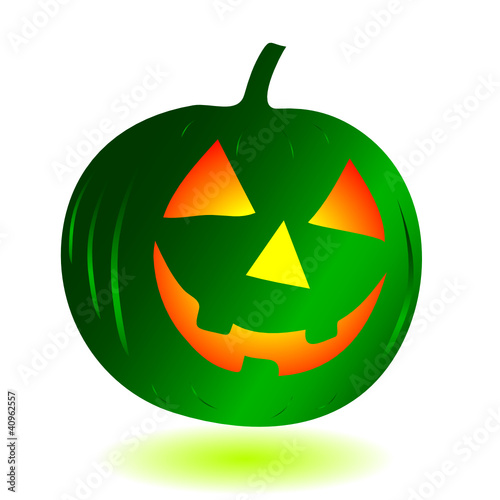 green pumpkin vector