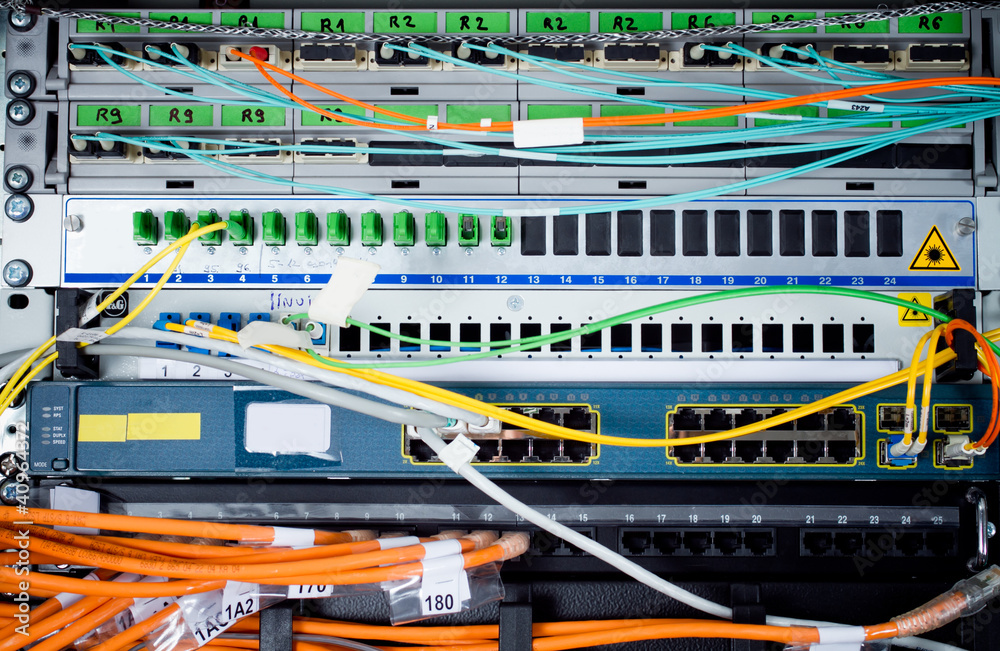 Patch panel, router and switch