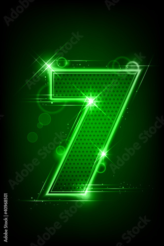 Glowing Number Seven