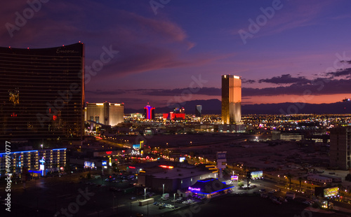 Las Vegas skyline at night photo