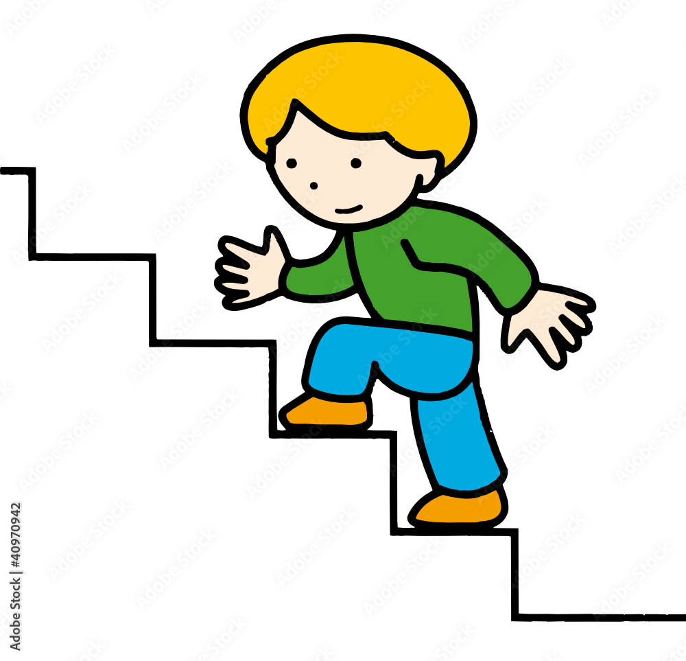 90+ Enfant Escalier Monter Stock Illustrations, graphiques vectoriels libre  de droits et Clip Art - iStock