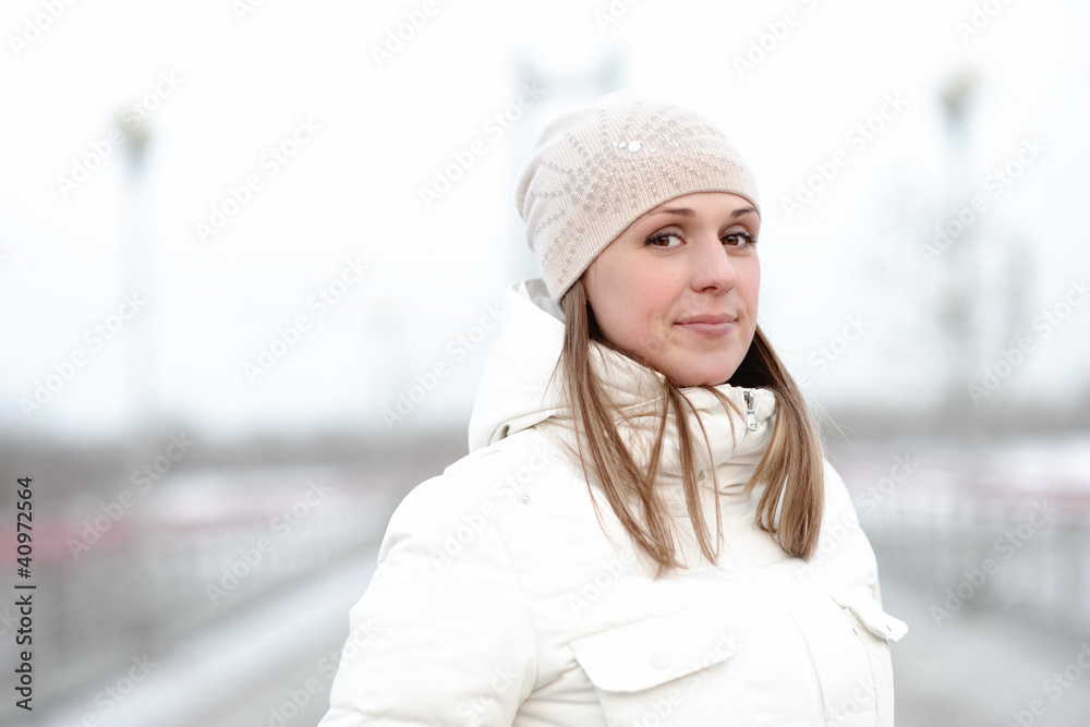 Portrait of a girl in the a soft background Portrait of a girl in the a soft background