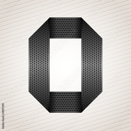 Number metal ribbon - 0 - zero