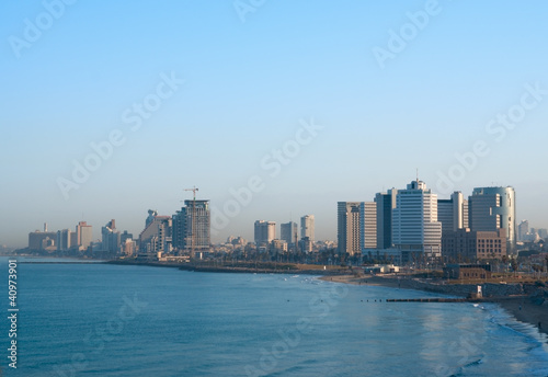 Morning view of Tel Aviv seaside  Israel
