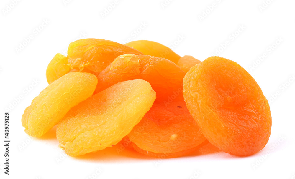 delicious dried apricots isolated on white delicious dried apricots isolated on white