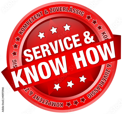 Button Banner "Service & Know How" rot