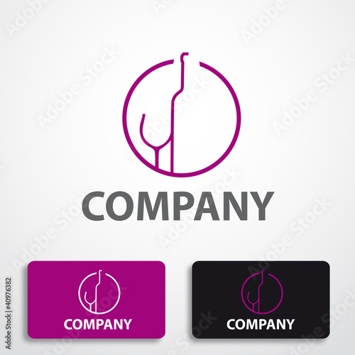 Stylized logo wine # Vector