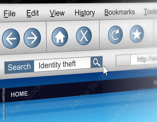 Identity theft concept. photo