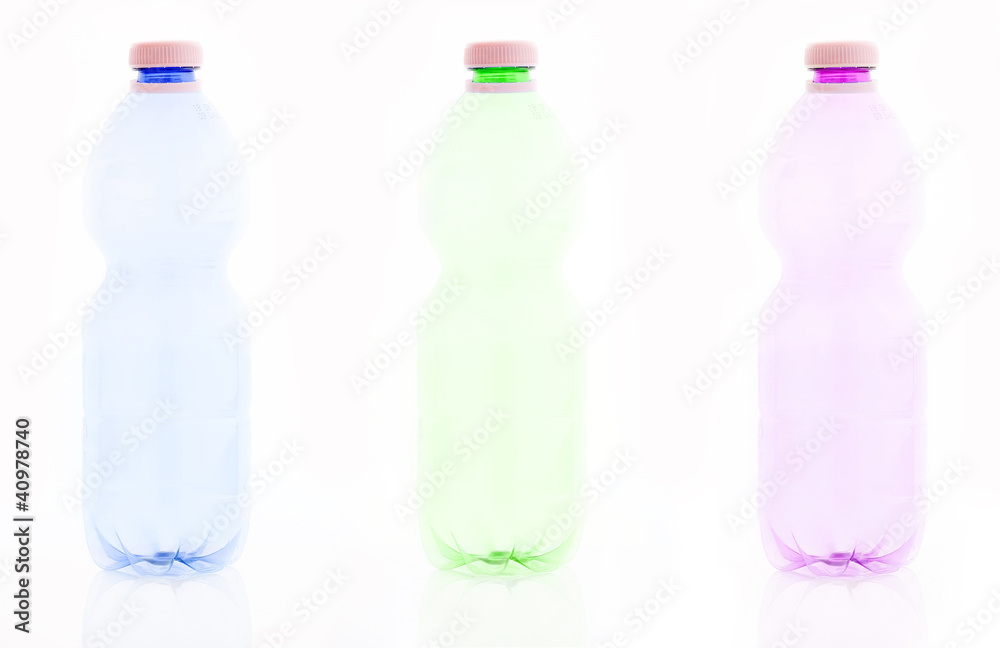 Colored plastic bottles Colored plastic bottles