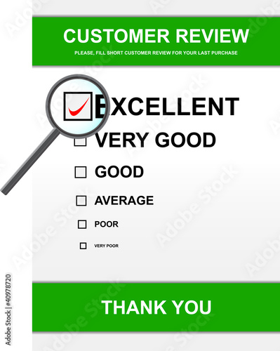 Customer review form