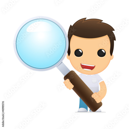funny cartoon casual man