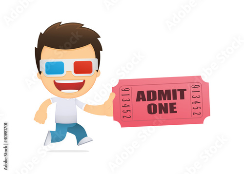 funny cartoon casual man