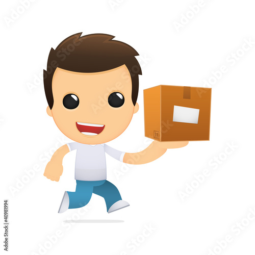 Wallpaper Mural funny cartoon casual man Torontodigital.ca