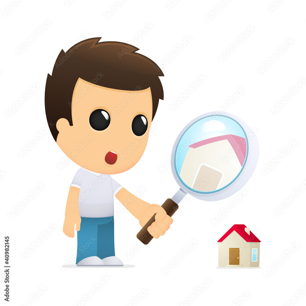 funny cartoon casual man