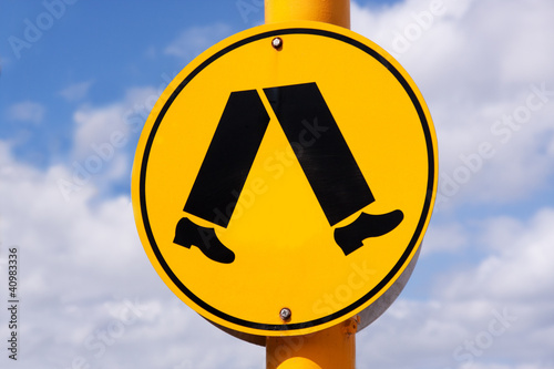 Pedestrian crossing sign photo