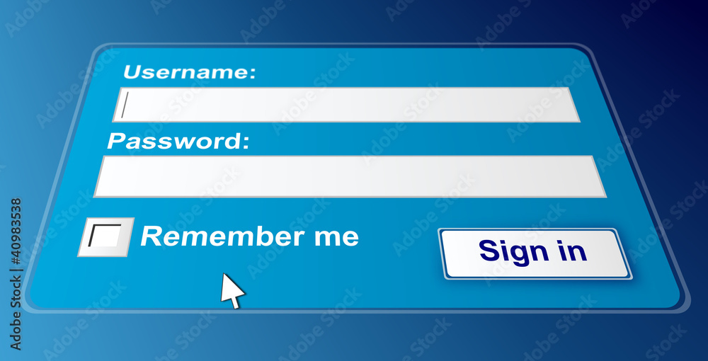 Obraz premium Secure login page.