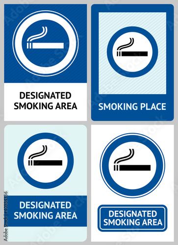 Free Download Label set Smoking area - GFXLoad