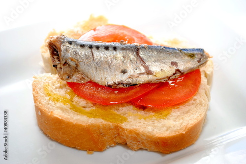 Tomato and Sardine Sandwich