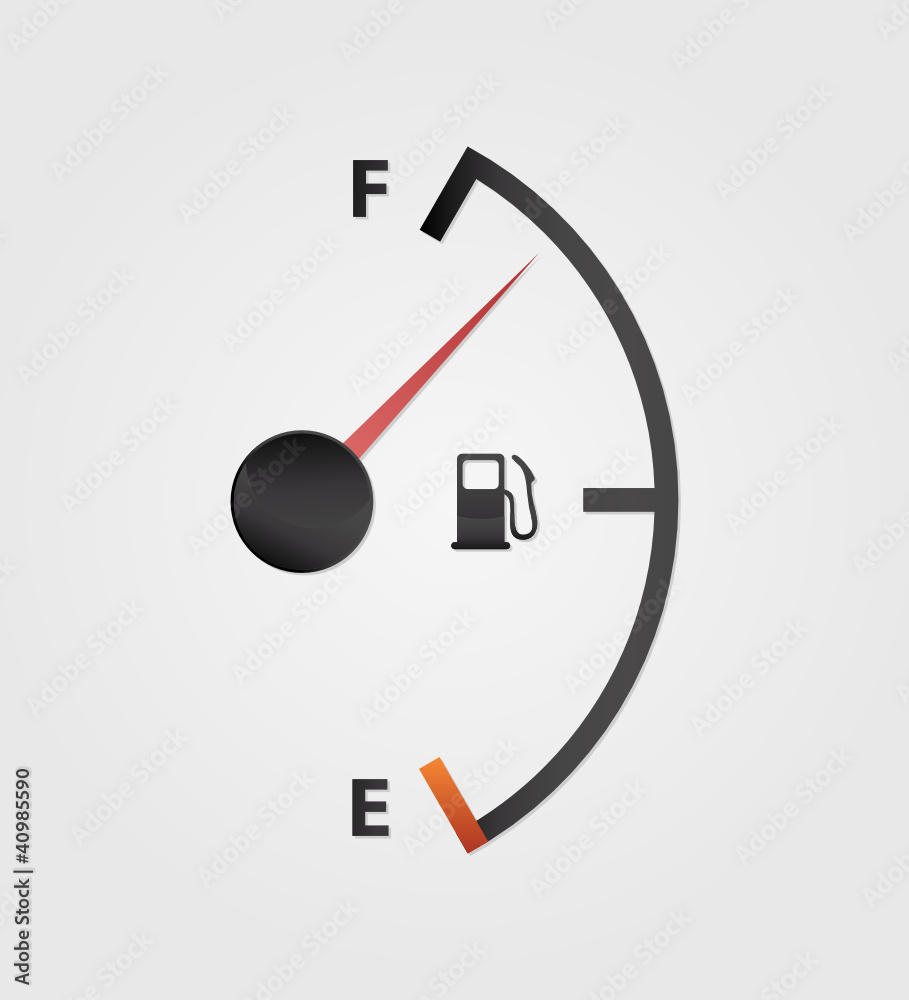 Naklejka premium white gas full meter board