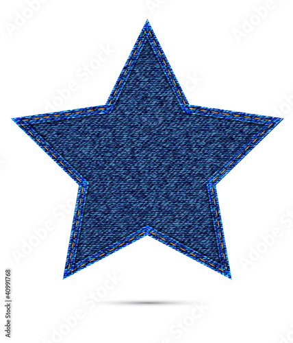 Jeans star vector label