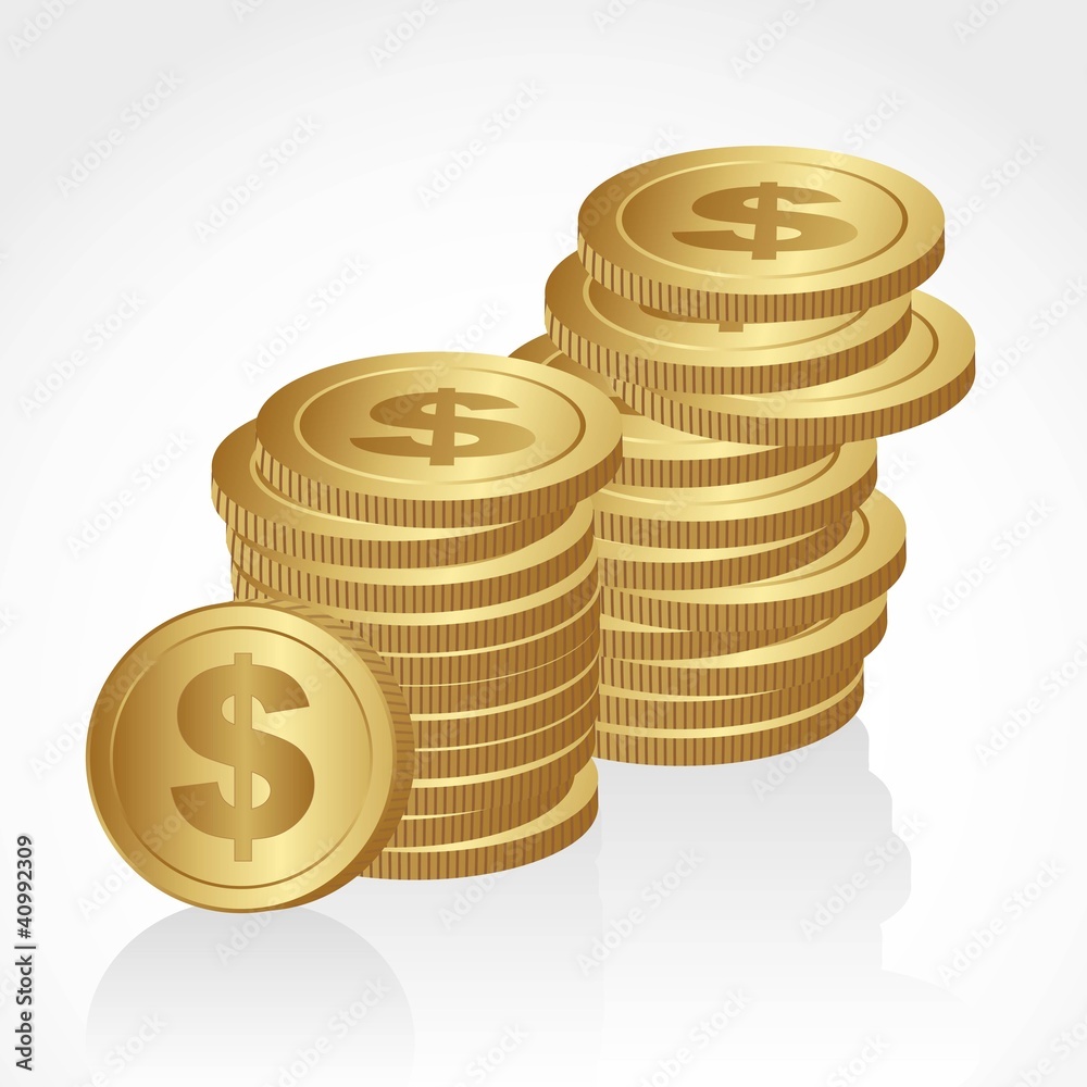 piles of golden coins piles of golden coins