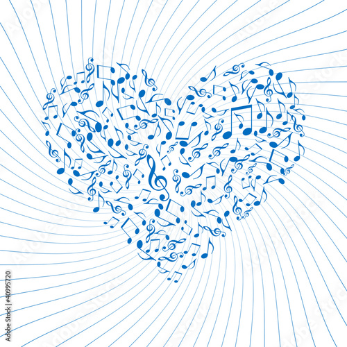 heart made of musical symbols