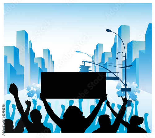 Vector Illustration:Protest