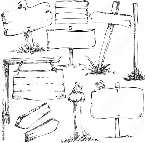 sketches of sign boards
