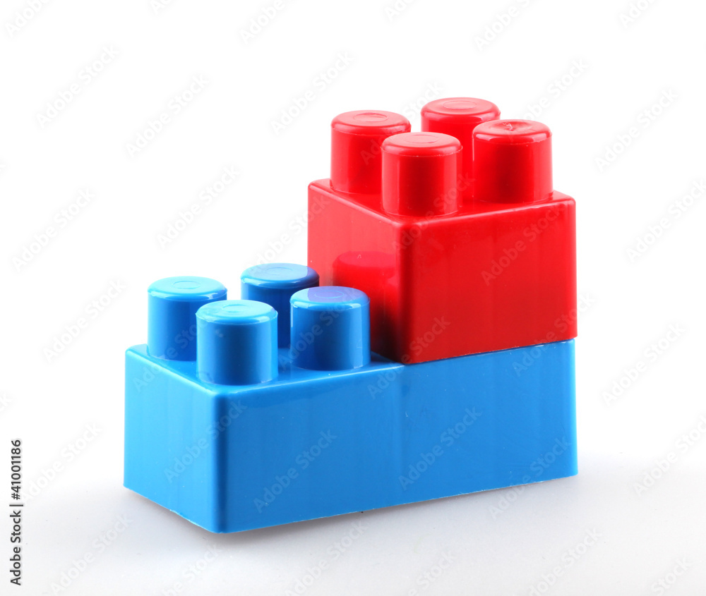 Plastic building blocks фотография Stock | Adobe Stock