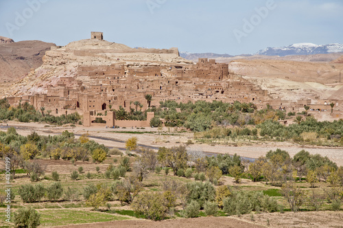 Ounila river near Ait Ben Haddou, Morocco photo