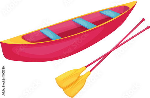 Red and yellow canoe