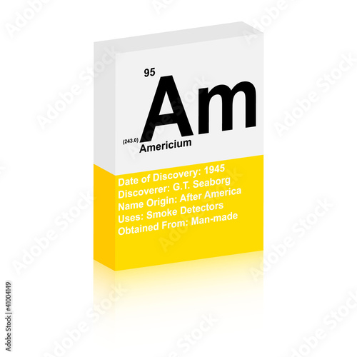 Obraz na plátně americium symbol