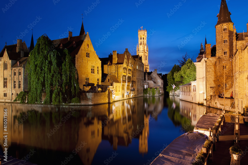 Rozenhoedkaai in Bruges, Belgium