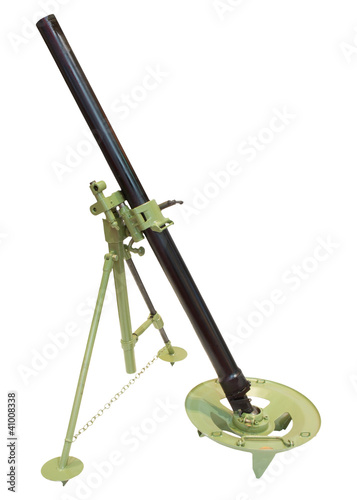 mortar gun cannon military weapon isolated white